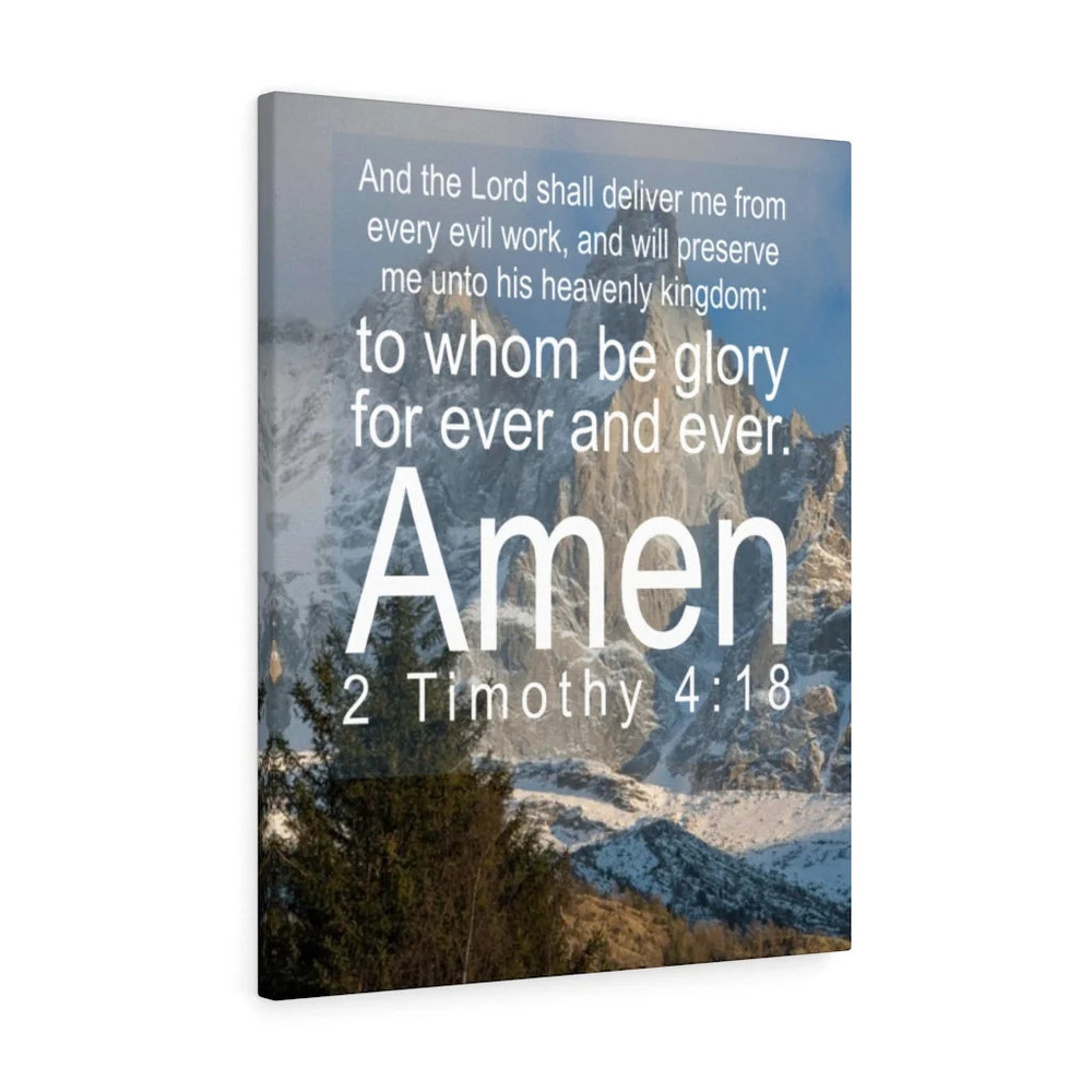 Scripture Walls The Lord Shall Deliver 2 Timothy 4:18 Bible Verse Canvas
